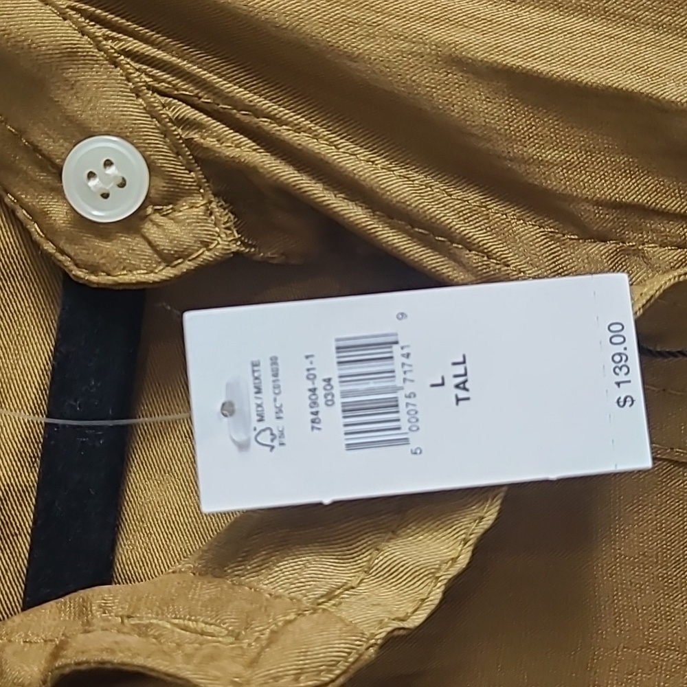 Banana Republic Ravina Maxi Shirt Dress Casual , Work Earthy Mustard L - Picture 6 of 14
